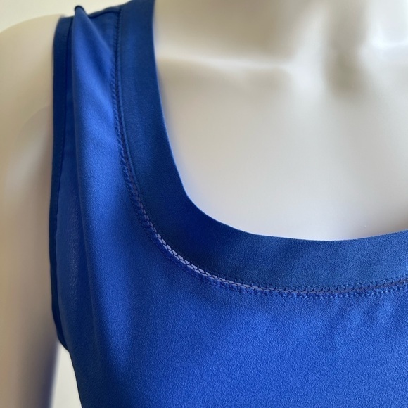 FRENCH CONNECTION | Blue Sleeveless Blouse with Neckline Detail - Picture 4 of 7